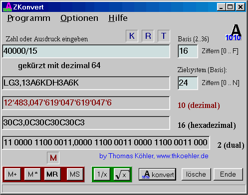 ZKonvert Ansicht